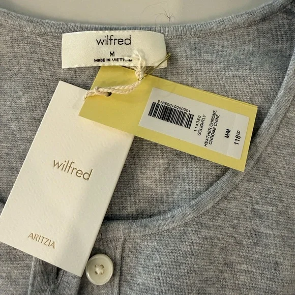 Wilfred Heather Gray Buttoned Cardigan - Picture 3 of 3